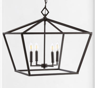Gatsby 23" Adjustable Iron Rustic Glam LED Pendant - JONATHAN Y